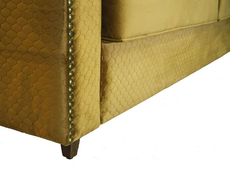 Прямой диван-кровать Сорренто желто-коричневого цвета