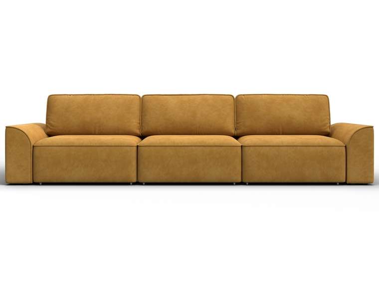 Диван-кровать Лига-048 Лонг желтого цвета