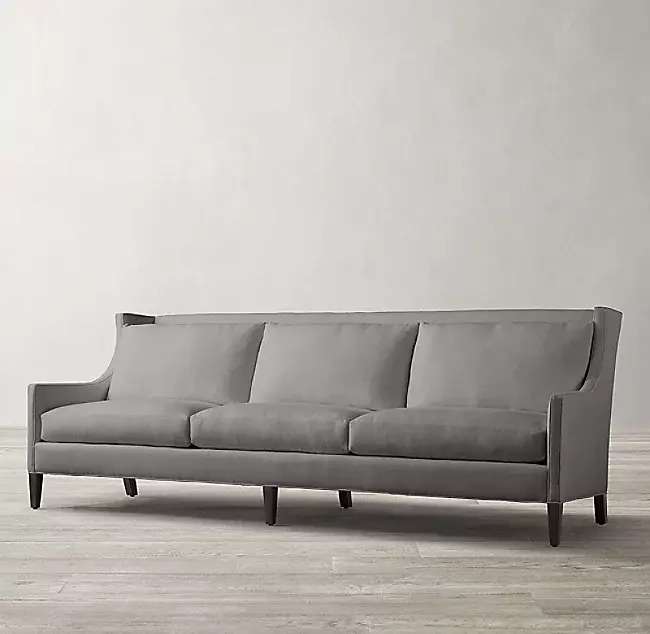 Диван Sloan Wingback 270 серого цвета