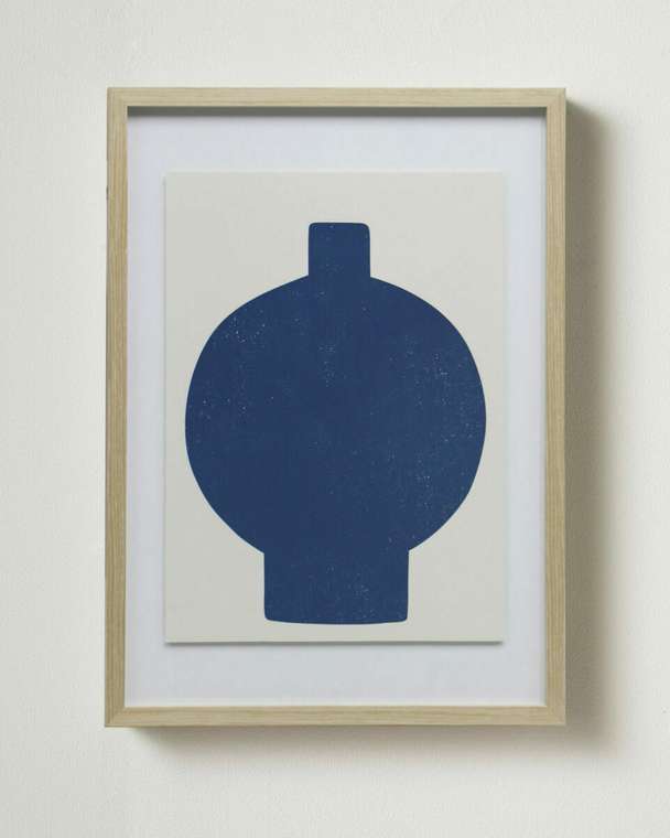 Интерьерный постер Ceramic Vase – III 45х60 сине-белого цвета