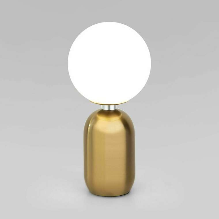Настольный светильник Bubble золотого цвета со стеклянным плафоном