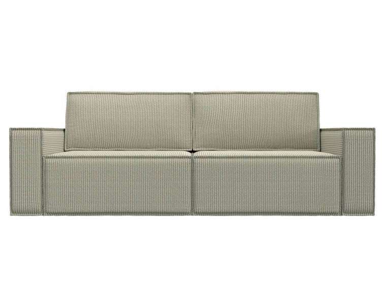 Прямой диван-кровать Куба серо-бежевого цвета