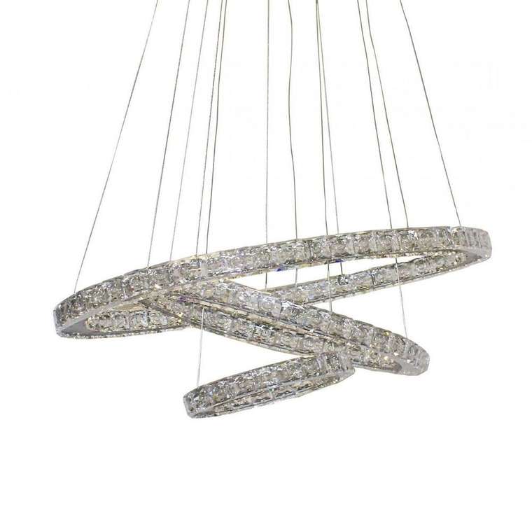 Подвесной светодиодный светильник Тор-Кристалл с плафонами из хрусталя