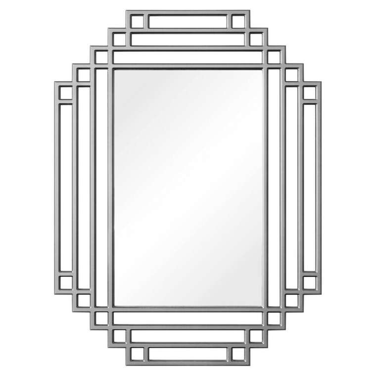 Настенное зеркало Riserva серебристого цвета