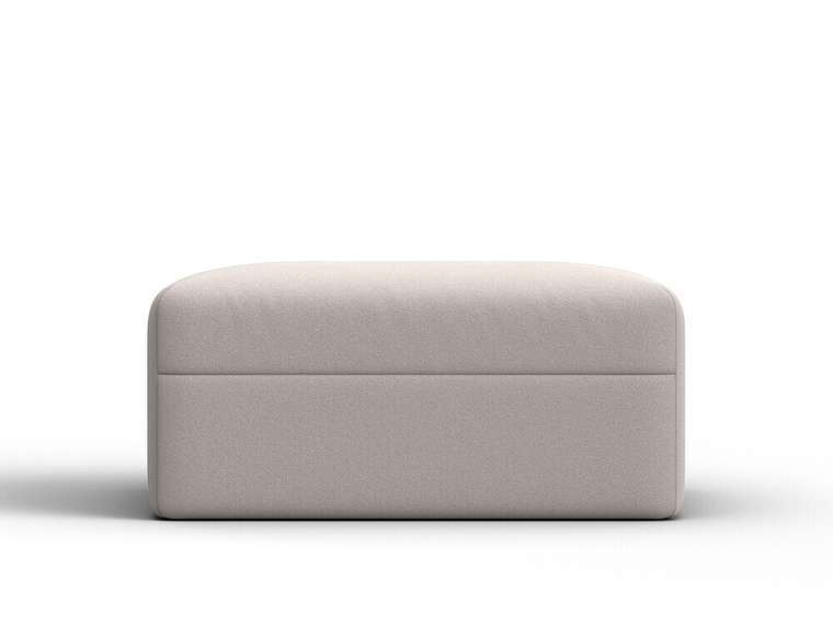 Пуф Лига-060 светло-бежевого цвета (замша)