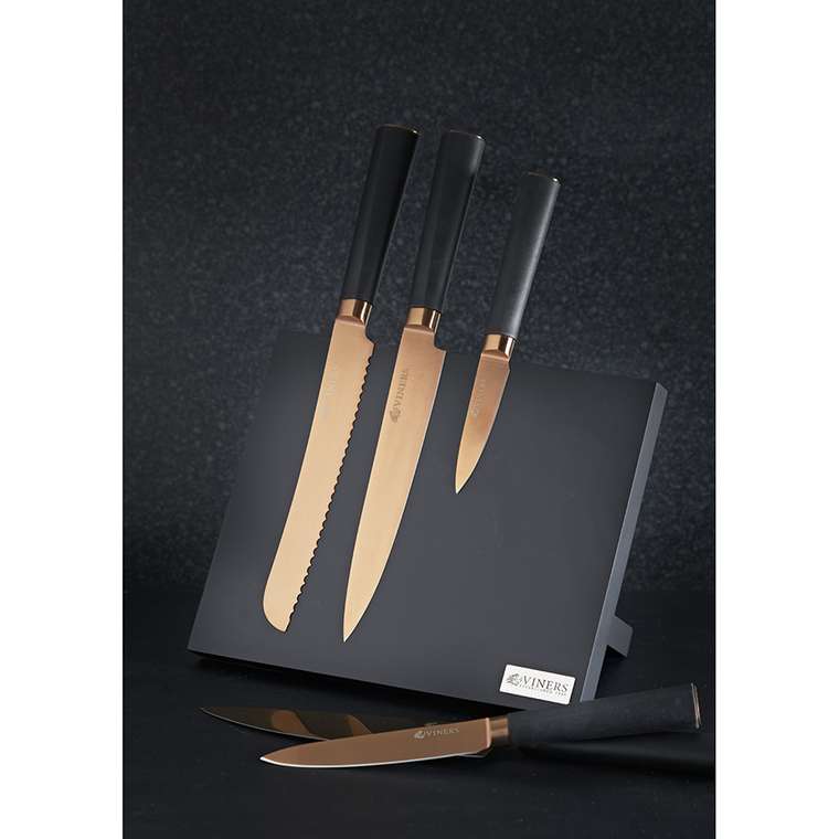 Набор из пяти ножей и подставки Titan Copper