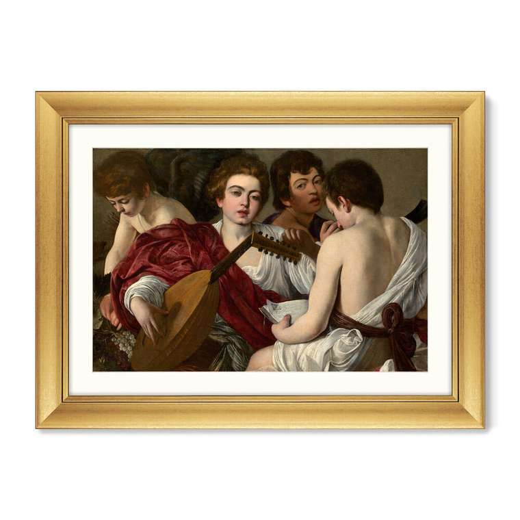 Репродукция картины в раме Музыканты, 1597г.
