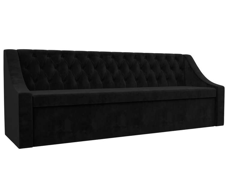 Кухонный прямой диван-кровать Мерлин черного цвета