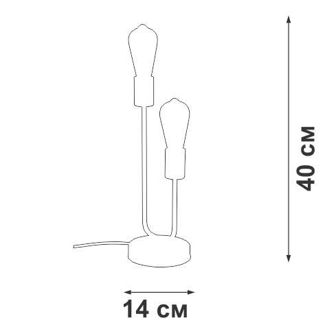 Настольная лампа V3005-1/2L (металл, цвет черный)