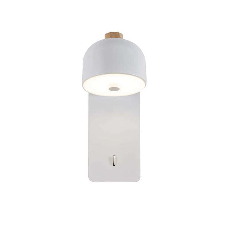 Бра Mauris коричневый, белый металл, акрил, дерево LED*5W, 400LM, 3000K, included, switch