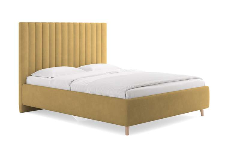 Кровать Amanda 160х200 горчичного цвета