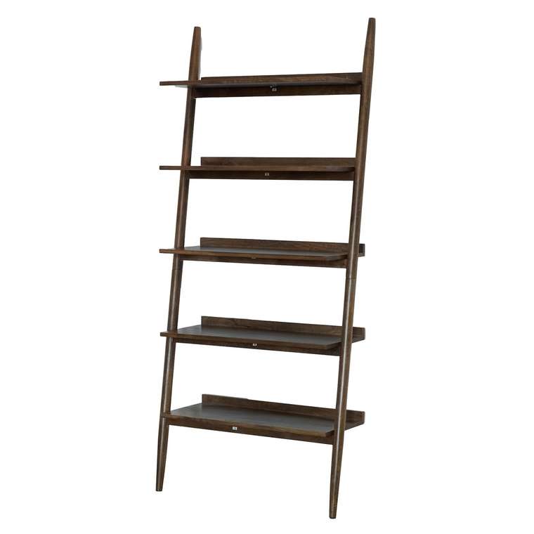 Стеллаж-лесенка с полками Панкхи коричневого цвета