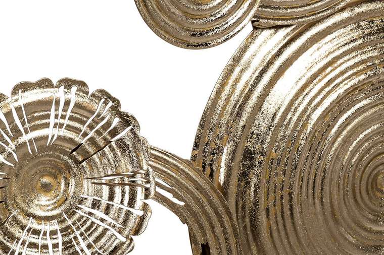 Панно декоративное Золотые круги из металла