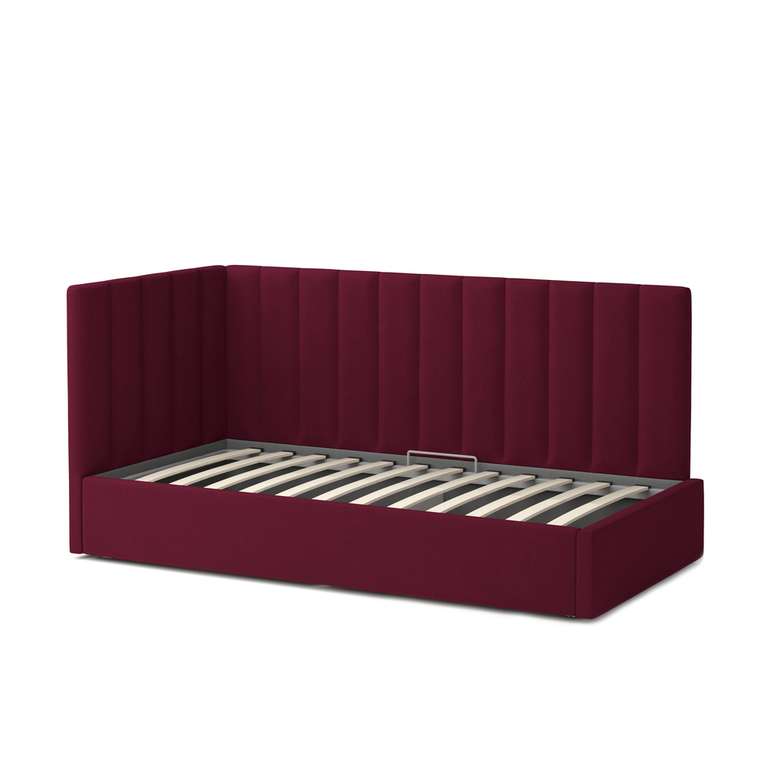 Кровать Меркурий-3 90х200 бордового цвета с подъемным механизмом