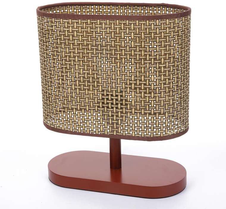 Настольная лампа Lumion Maderana 8202/1T кофейный/коричневый, дерево/текстиль E27 1*60W 220V