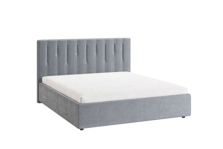 Кровать Кристи 2 160х200 серого цвета без подъемного механизма