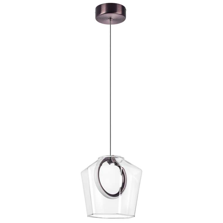 Люстра CARAMELLO LED 6W 130LM КОФЕЙНЫЙ/ПРОЗРАЧНЫЙ 3000K