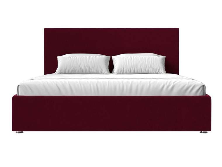 Кровать Кариба 180х200 бордового цвета с подъемным механизмом