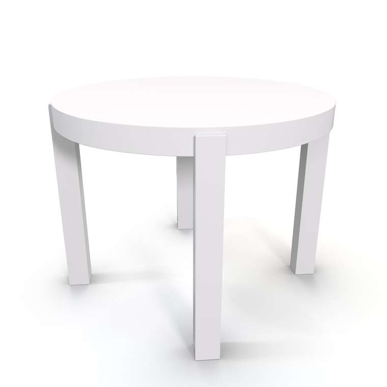 Раздвижной обеденный стол Cerro белого цвета