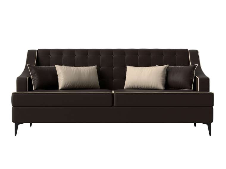 Прямой диван Марк коричневого цвета (экокожа)