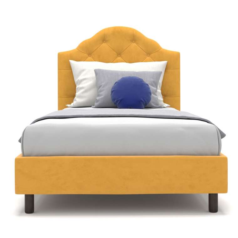  Односпальная кровать Mia kids желтого цвета 90х190
