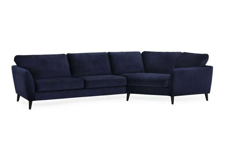 Угловой диван Копенгаген темно-синего цвета