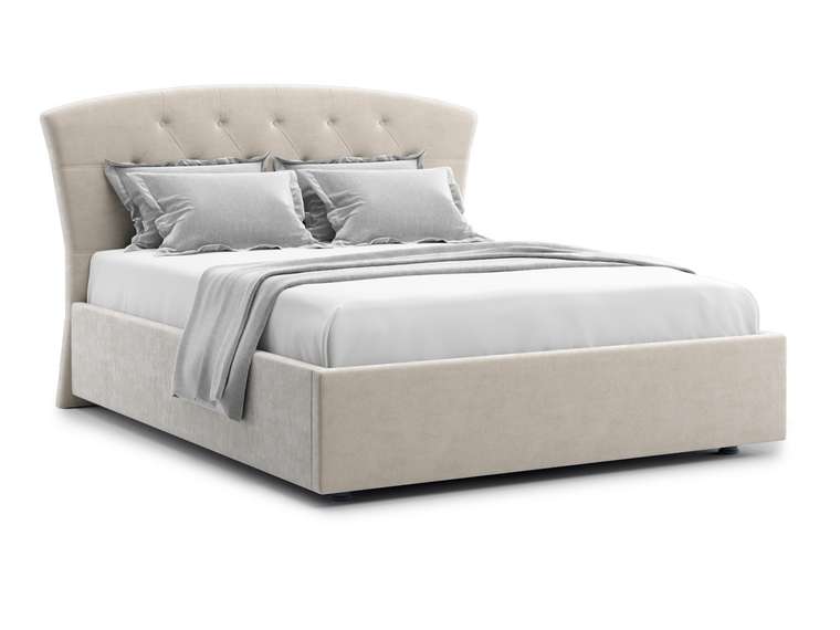 Кровать Premo 160х200 бежевого цвета с подъемным механизмом 
