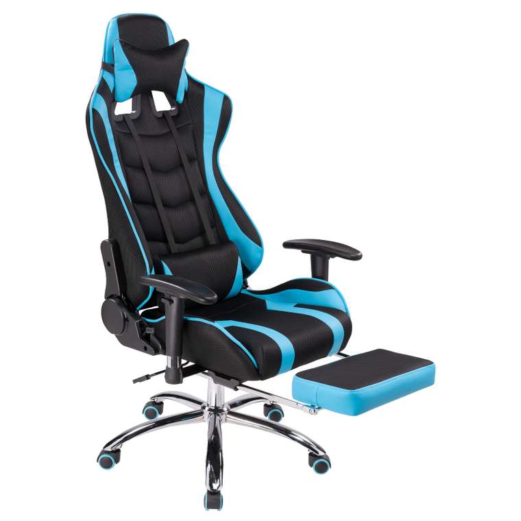 Компьютерное кресло Kano light черно-голубого цвета
