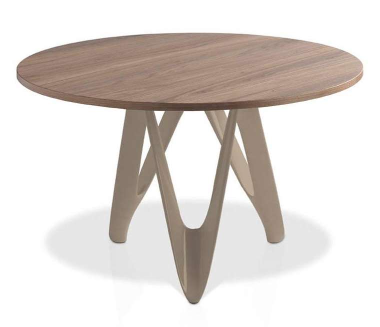 Обеденный круглый стол Nogal коричневого цвета 