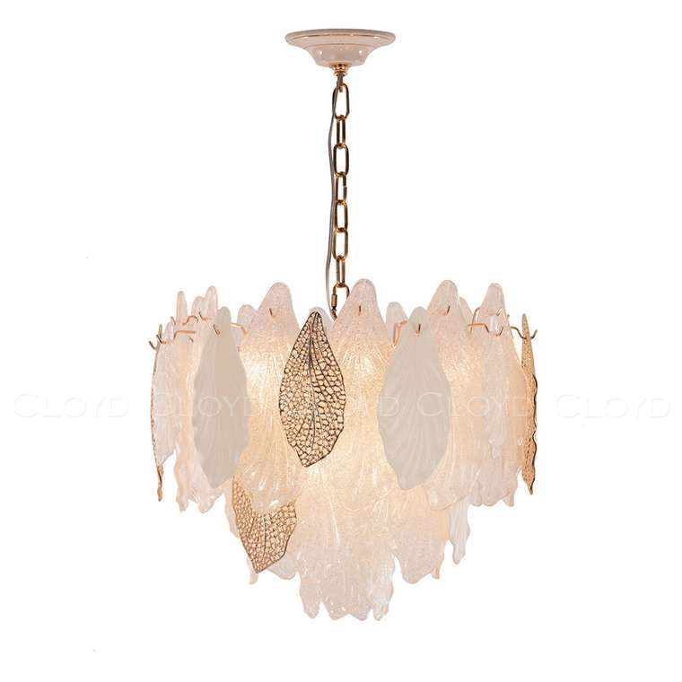Люстра Cloyd SENEGAL-A C8 / ?49 см - с золотыми листьями - золото