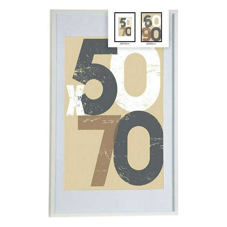 Фоторамка 62,5 x 2,5 x 92,5 cm Белый Пластик Деревянный MDF (6 штук)