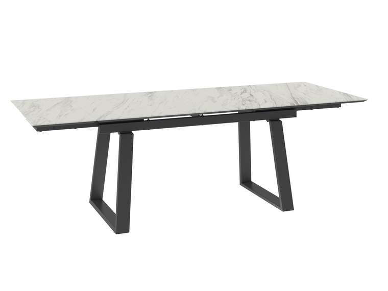 Раздвижной обеденный стол Элит черно-белого цвета
