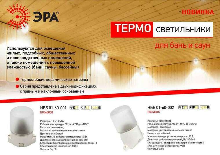 Настенный светильник ЭРА Лидер НББ 01-60-002