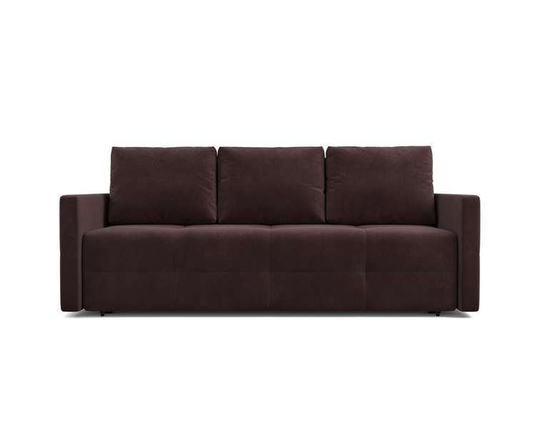 Прямой диван-кровать Марсель 2 темно-коричневого цвета