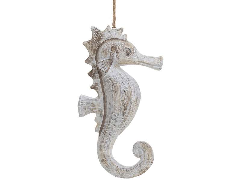 Декор подвесной Морской конек бежевого цвета
