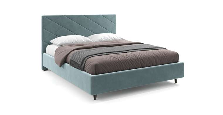 Кровать Аликанте-2 180x200 голубого цвета с подъемным механизмом