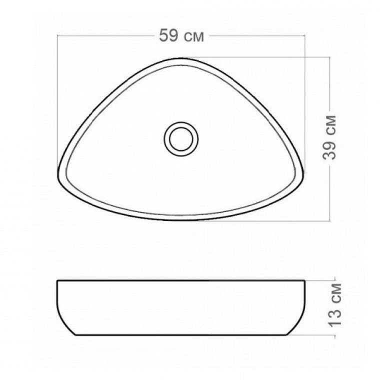 Раковина чаша Maretti EL13NS56-560, черная