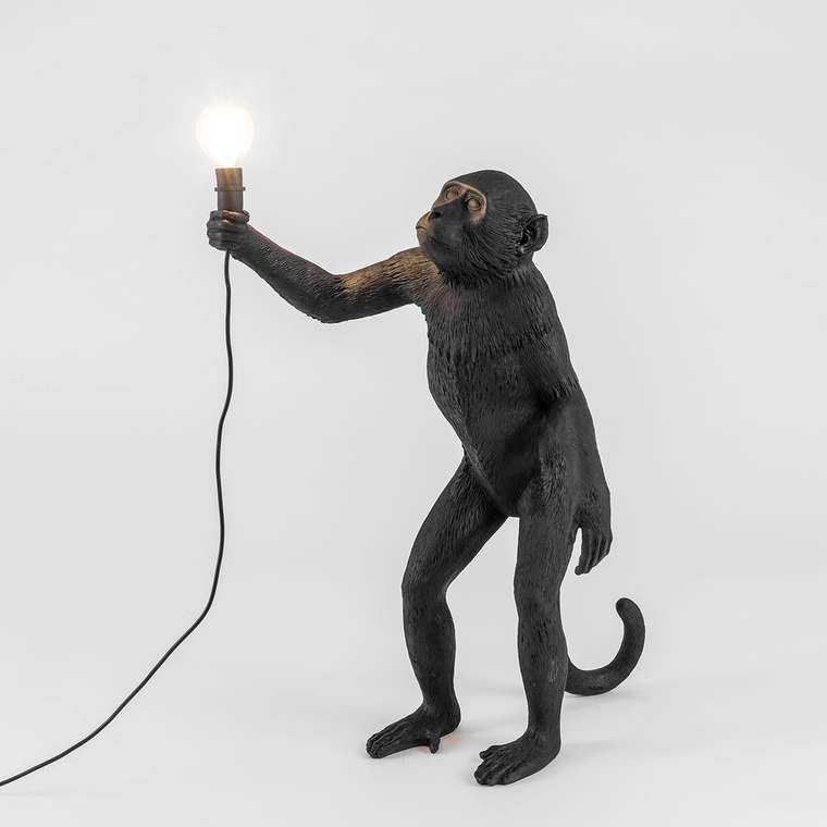 Настольная лампа SelettI The Monkey Lamp Black Standing Version