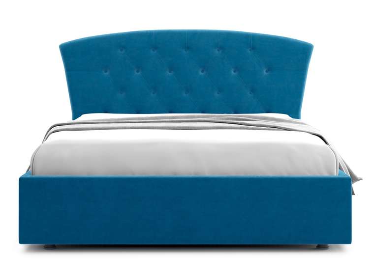 Кровать Premo 160х200 сине-голубого цвета с подъемным механизмом 