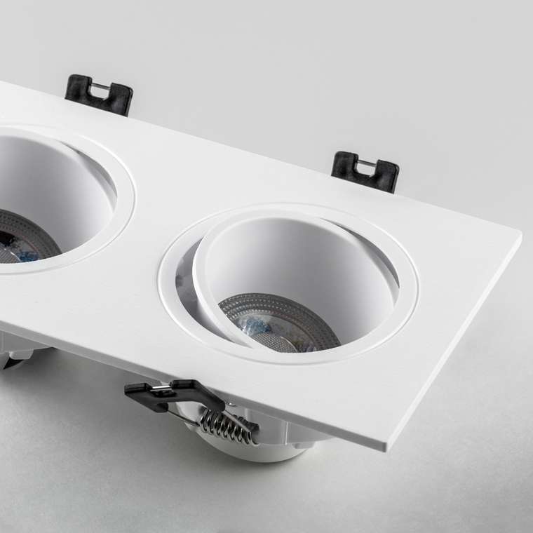 Рамка (светильник) PVC д/LED-модулей 941хх и LED-ламп D50мм SINGO 2X QUAD БЕЛЫЙ