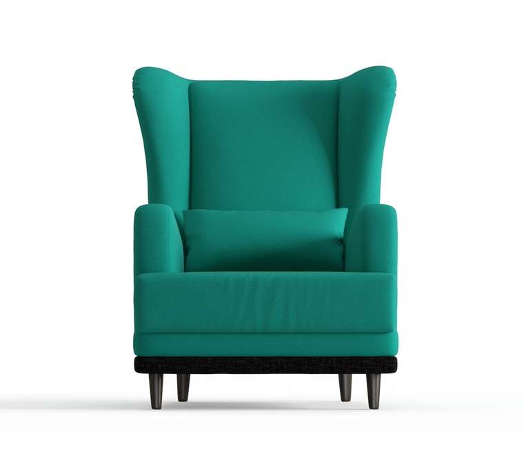 Кресло Грэмми в обивке из велюра бирюзового цвета