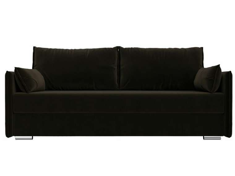 Прямой диван-кровать Сайгон коричневого цвета