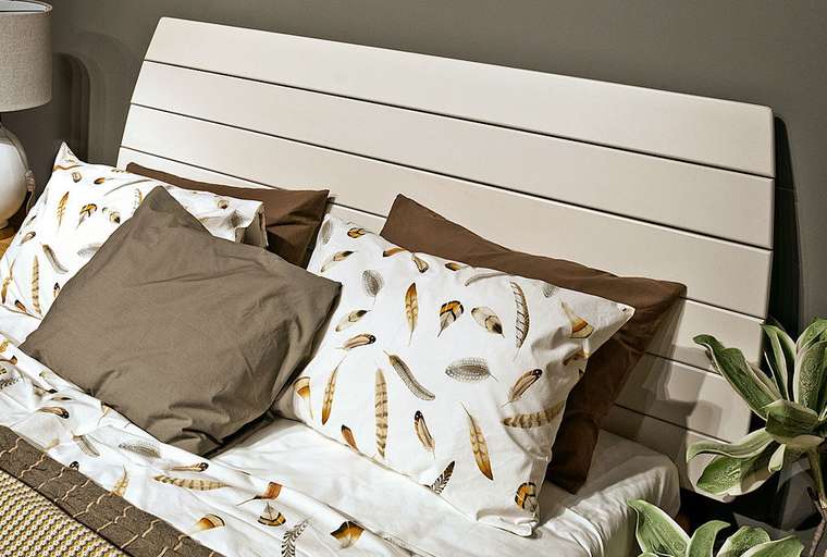 Кровать Wallstreet 200х200 бело-коричневого цвета