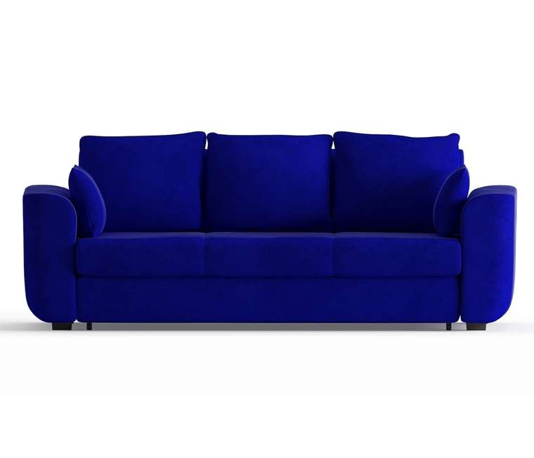 Диван-кровать Салтфорд в обивке из велюра Zara синего цвета