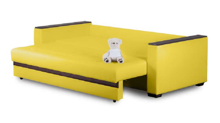 Прямой диван-кровать Адамс Лайт желтого цвета