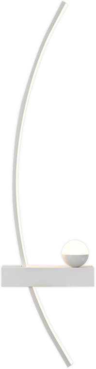 Настенный светодиодный светильник Escada Ray 10220/2LED White L 15Вт, 1100Лм, 3000K, Ra>80, металл/силикон, белый