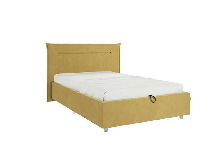 Кровать Альба 120х200 желтого цвета с подъемным механизмом