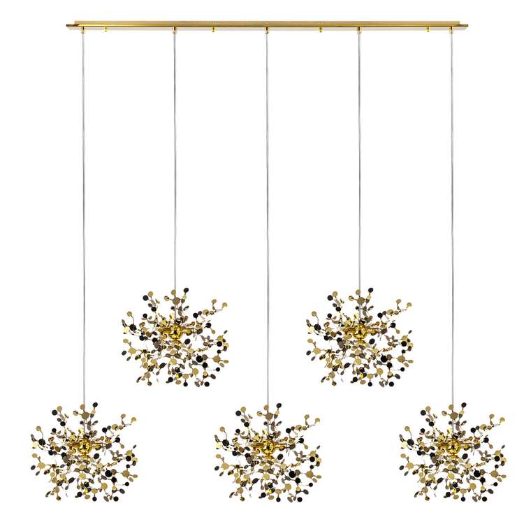 Подвес пятерной линейный EXTRA 5W(led) G9 (721132 - 5 + 572162 -1) ЗОЛОТО