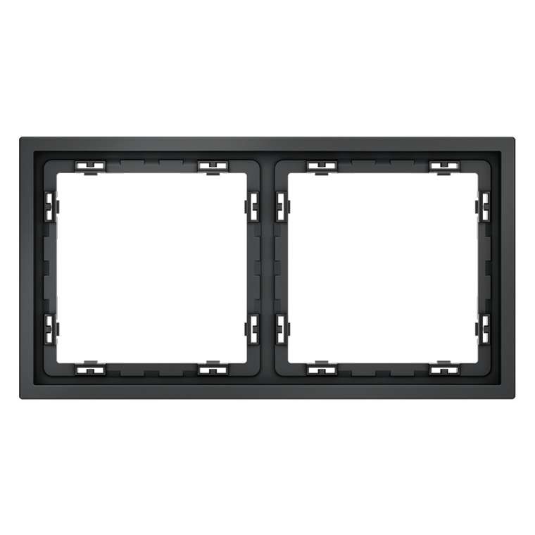 Рамка пластиковая VOLTUM S70 на 2 поста, (графит)