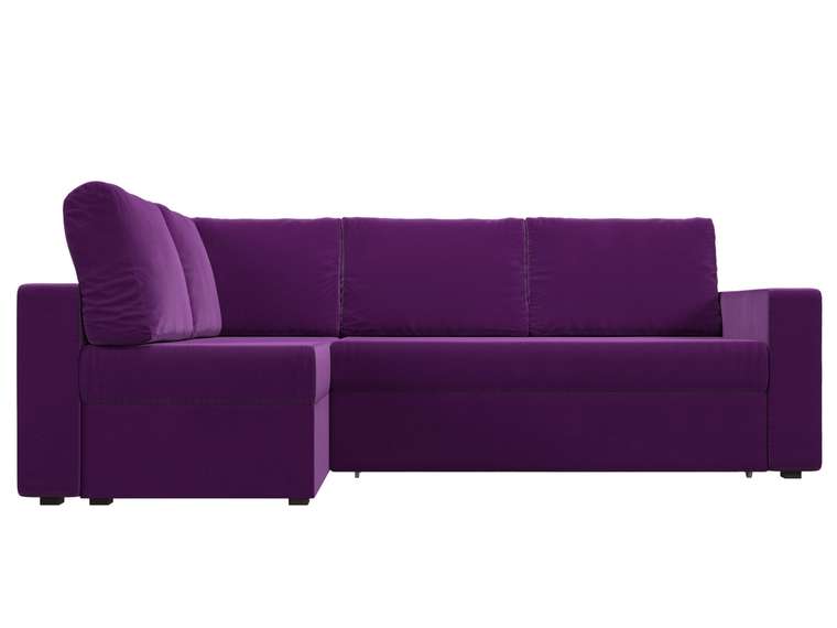 Угловой диван-кровать Оливер фиолетового цвета левый угол